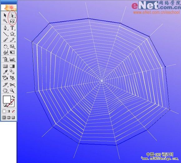 Illustrator设计蜘蛛网的2种制作方式(4)