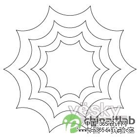 万圣节用Illustrator绘蜘蛛网和蜘蛛7_天极设计在线