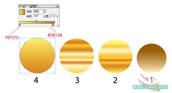 Illustrator鼠绘教程：简朴绘制金色指南针(2)