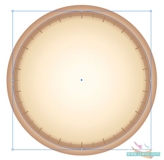 Illustrator鼠绘教程：简朴绘制金色指南针(2)