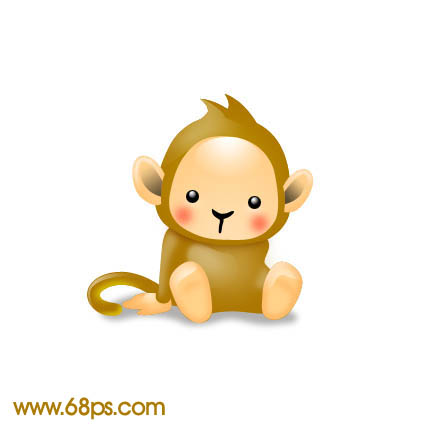 Photoshop鼠绘一只可爱的猴子