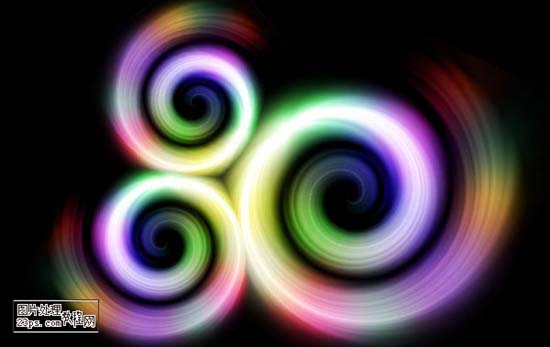 Photoshop滤镜制作美丽的彩色漩涡