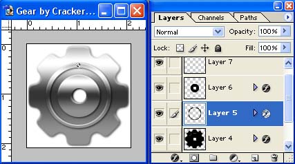 Photoshop制作精美的齿轮