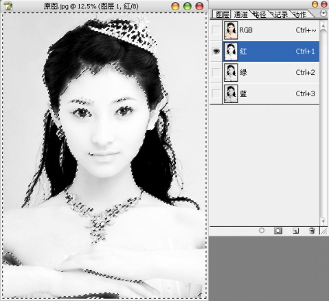 PhotoShop打造出数码照片新娘的美丽妆容